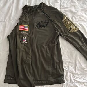 NFL Olive Green Service Jacket with Patches